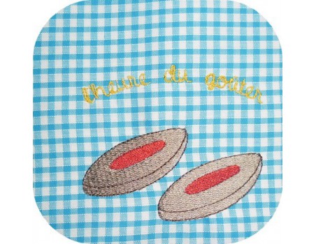 Motif de broderie machine biscuit tartelette