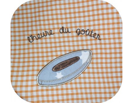 Motif de broderie machine biscuit tartelette appliqué