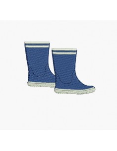 Motif de broderie machine bottes de pluie