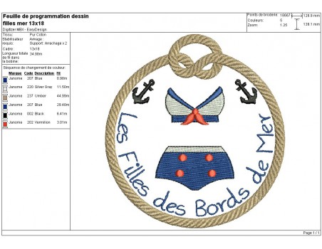 Instant download machine embroidery design swimsuit girls seaside