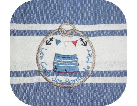 Motif de broderie machine écusson les gars des bords de mer