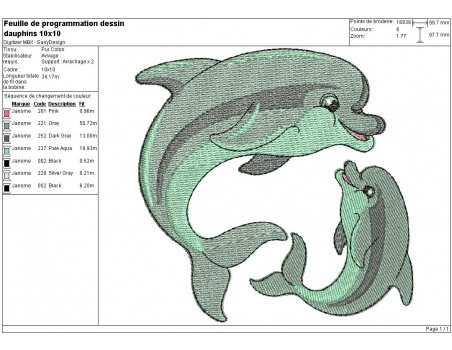 Instant download machine embroidery design dolphins