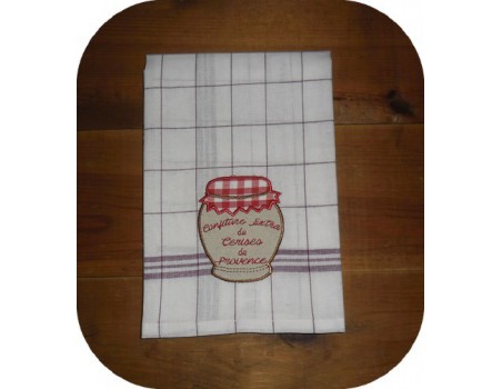 Motif de broderie machine confiture de cerises de Provence