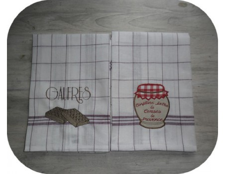 Motif de broderie machine confiture de cerises de Provence