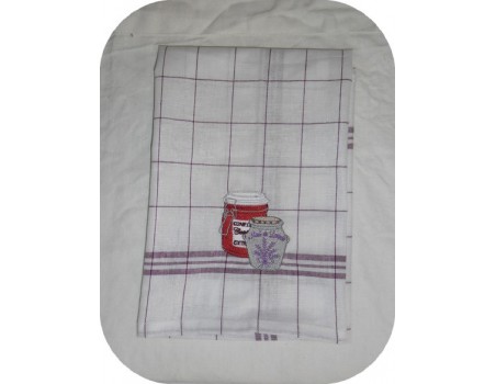 Motif de broderie machine  miel et confiture