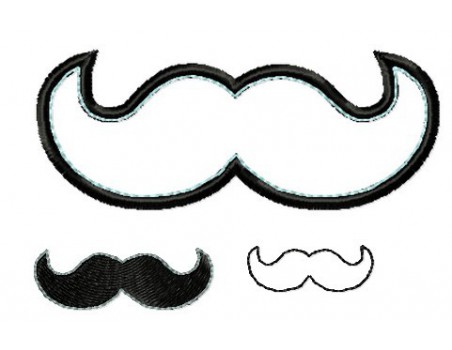 Moustache 3 styles 10x10 cm