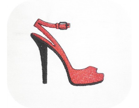 Instant download machine embroidery design high heeled shoe
