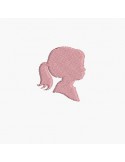 Instant download machine embroidery design caméo girl