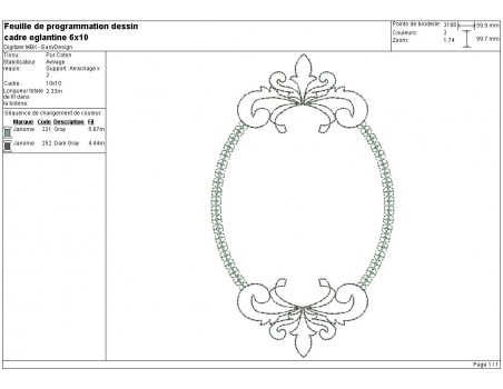 Instant download machine embroidery design rosehip frame