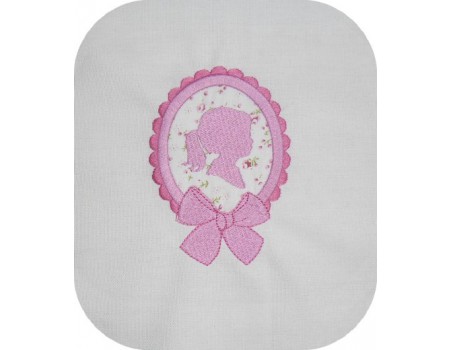 Motif de broderie machine cadre noeud romantique