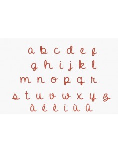 Motif de broderie machine alphabet scolaire minuscule