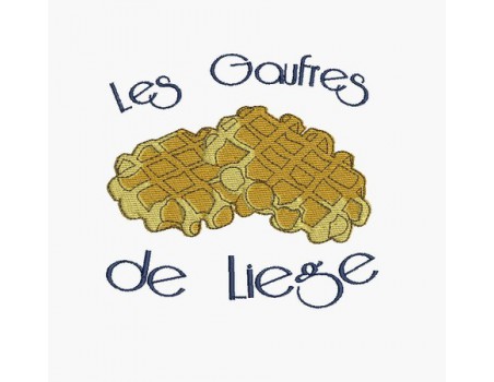 Motif de broderie machine gaufres de Liège