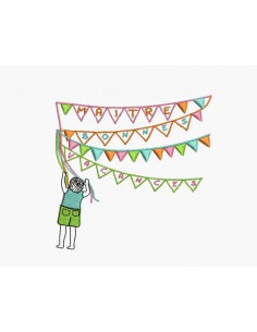 Instant download machine design embroidery holding dog leash