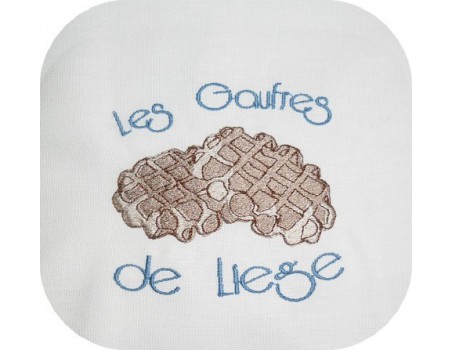 Instant download machine embroidery design Liège waffles