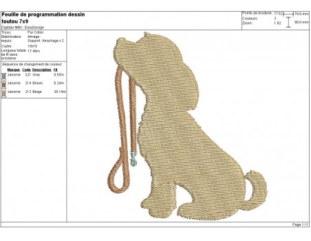 Instant download machine design embroidery holding dog leash