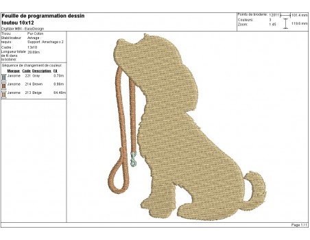 Instant download machine design embroidery holding dog leash