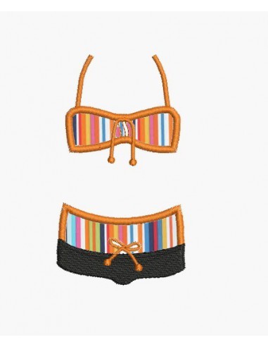 Instant download machine embroidery design Swimsuit bikini