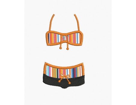 Instant download machine embroidery design Swimsuit bikini