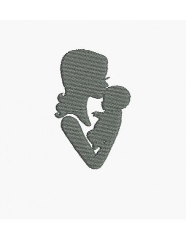 Instant download machine embroidery design mother and baby