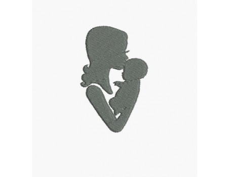 Instant download machine embroidery design mother and baby