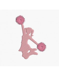 Instant download machine embroidery girl doing cutting