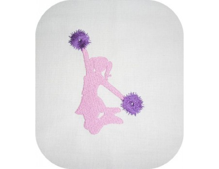 Instant download machine embroidery girl doing cutting