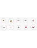 Motif de broderie machine lot de 10 miniatures pour boutons ou rubans