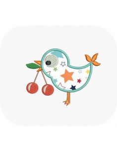 Instant download machine embroidery girl doing cutting