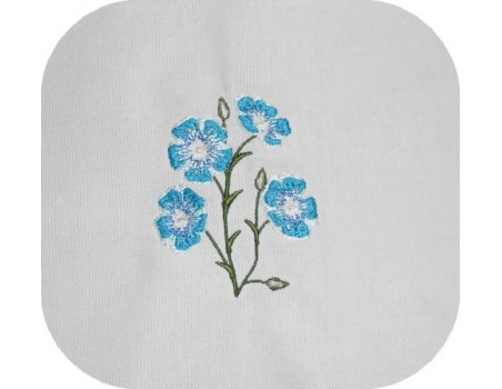 Instant download machine embroidery design  flax flower