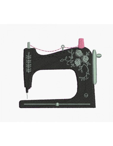 Instant download machine embroidery girl doing cutting