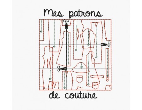 Motif de broderie machine patrons de couture