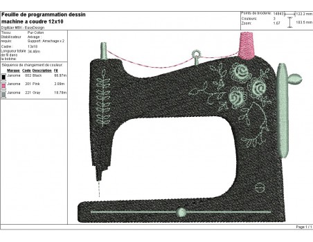 Instant download machine embroidery design sewing machine retro