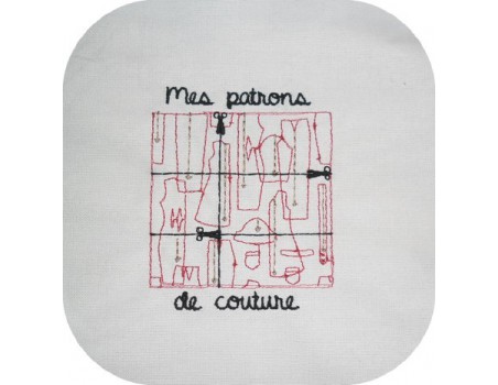 Motif de broderie machine patrons de couture