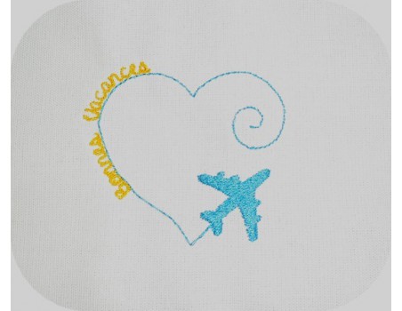 Instant download machine embroidery design  good holiday flight