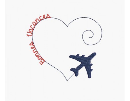 Instant download machine embroidery design  good holiday flight