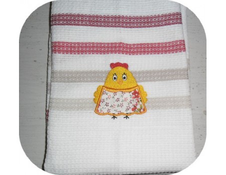 Motif de broderie machine poulette