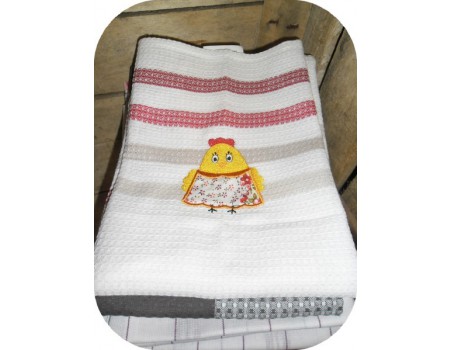 Motif de broderie machine poulette