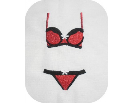 Motif de broderie machine lingerie push up