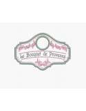 Instant download machine embroidery design advertising label bouquet de provence