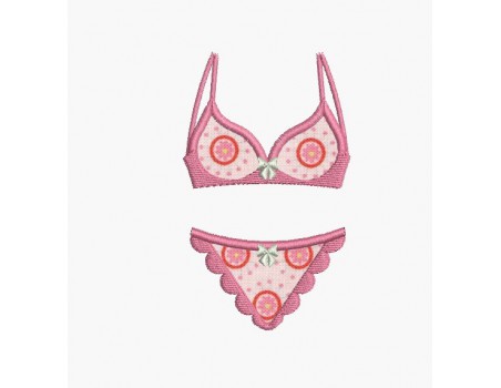 Instant download machine embroidery design scalloped Lingerie