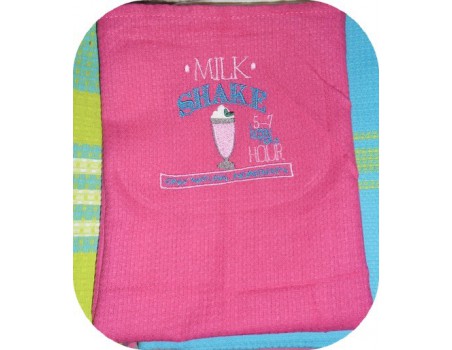 Instant download machine embroidery design milk shake