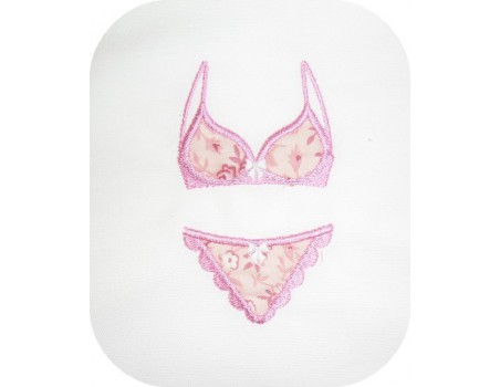 Instant download machine embroidery design scalloped Lingerie applique