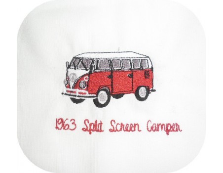 Instant download machine embroidery  design combi retro car