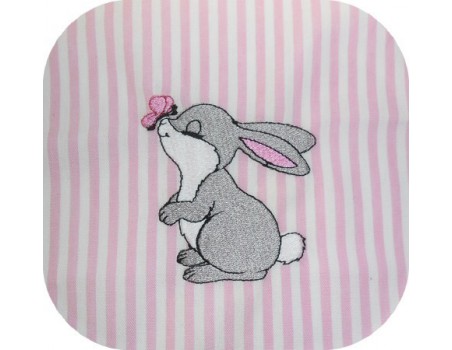 Motif de broderie machine petit lapin