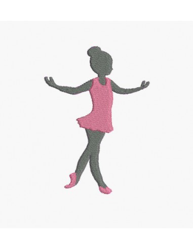 Instant download machine embroidery girl doing cutting