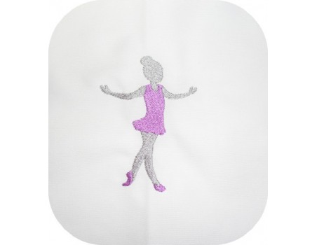 Instant download machine embroidery design sihouette ballet dancer