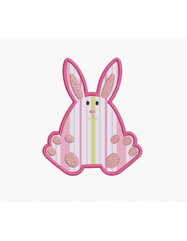 Motif de broderie machine lapin appliqué