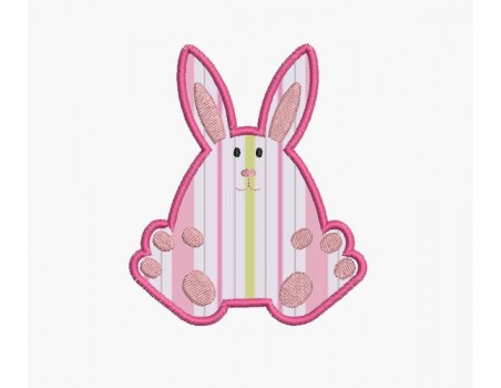 Instant download machine embroidery design rabbit applique