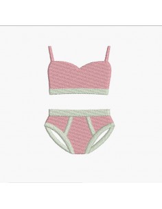Motif de broderie machine lingerie fille