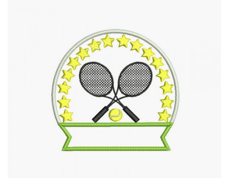 Motif de broderie machine tennis